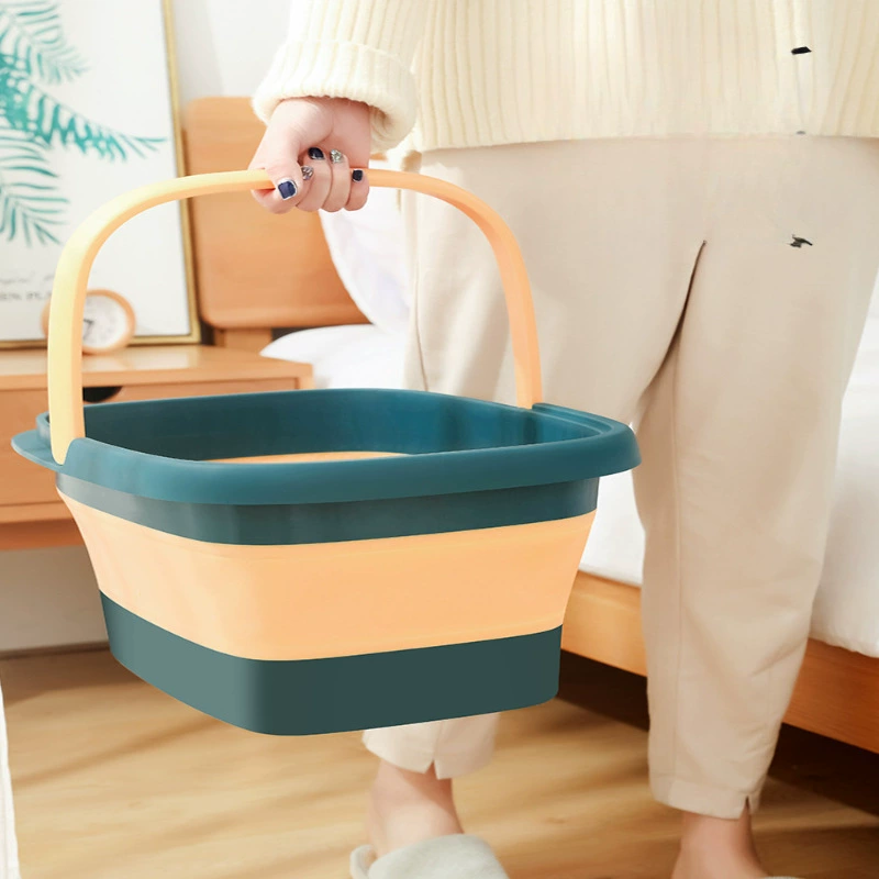 Складное ведро для воды, портативное автомобильное компрессионное ведро для самостоятельного вождения автомобиля, студенческое общежитие, щетка для обуви, бытовое ведро для мытья обуви