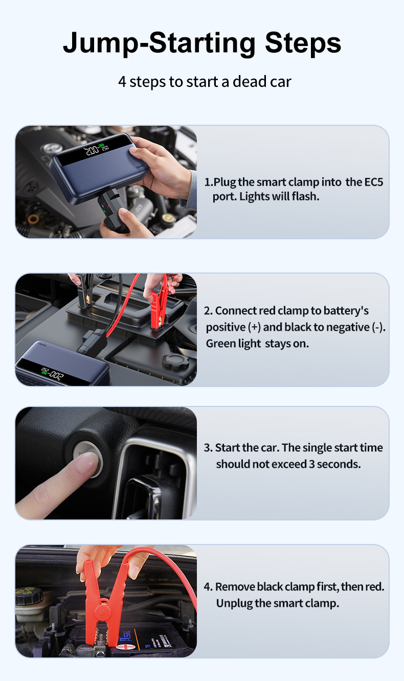 【N33】Cross-Border Car Emergency Starting Power Supply, Air Pump, Integrated Power Supply, Multi-Functional Portable Battery Ignition