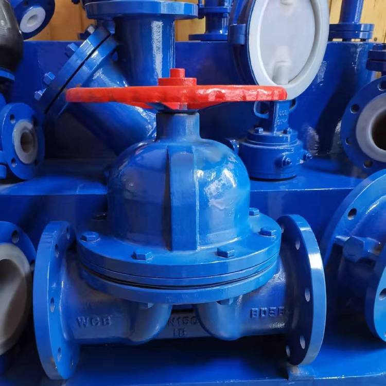 铸钢隔膜阀 G41F-16C化工电厂手动衬氟衬胶法兰铸铁铸钢隔膜阀