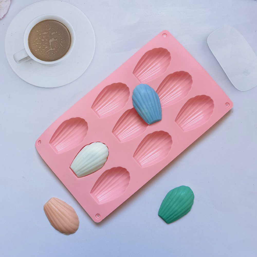 9 conchas de chocolate 9 molde de silicona pastel helado pudín molde de postre jabón utensilios