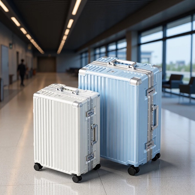 2026 New Style Aluminum Frame Trolley Suitcase, Large Capacity, Sturdy Travel Carry-on Suitcase, 20-inch/26-inch, Sturdy for Men and Women, 28-inch