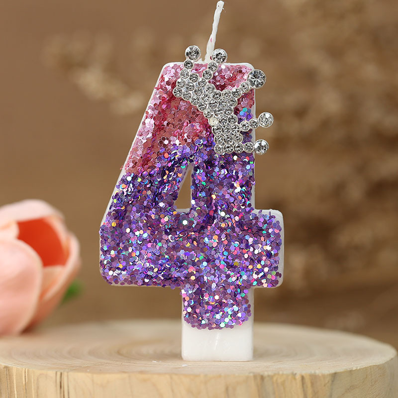 Vela de cumpleaños numérica que cambia de color, corona de princesa, decoración para Amazon y AliExpress – Mayorista de Yiwu