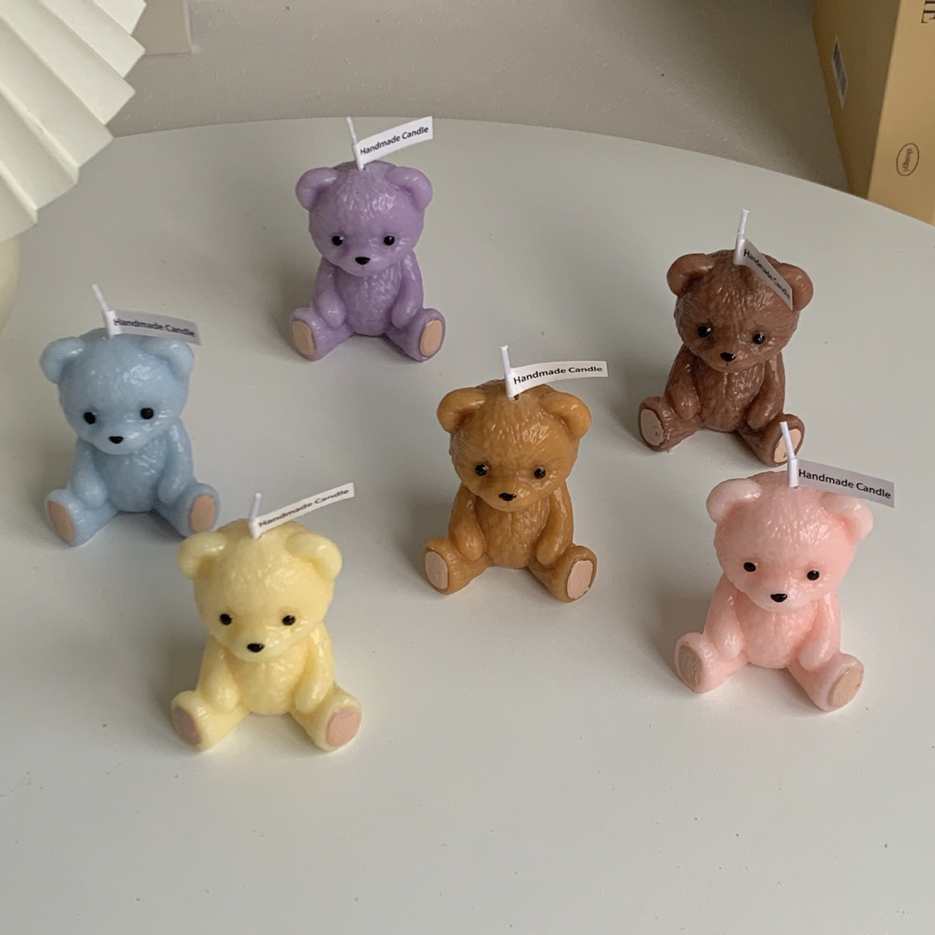 Bougie parfumée artisanale en forme d'ours décoration créative_voghion.com