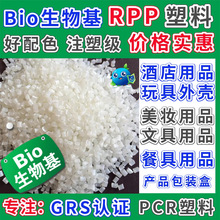 RPP再生料BIO生物基秸秆复合聚丙烯颗粒PCR塑料GRS认证环保材料