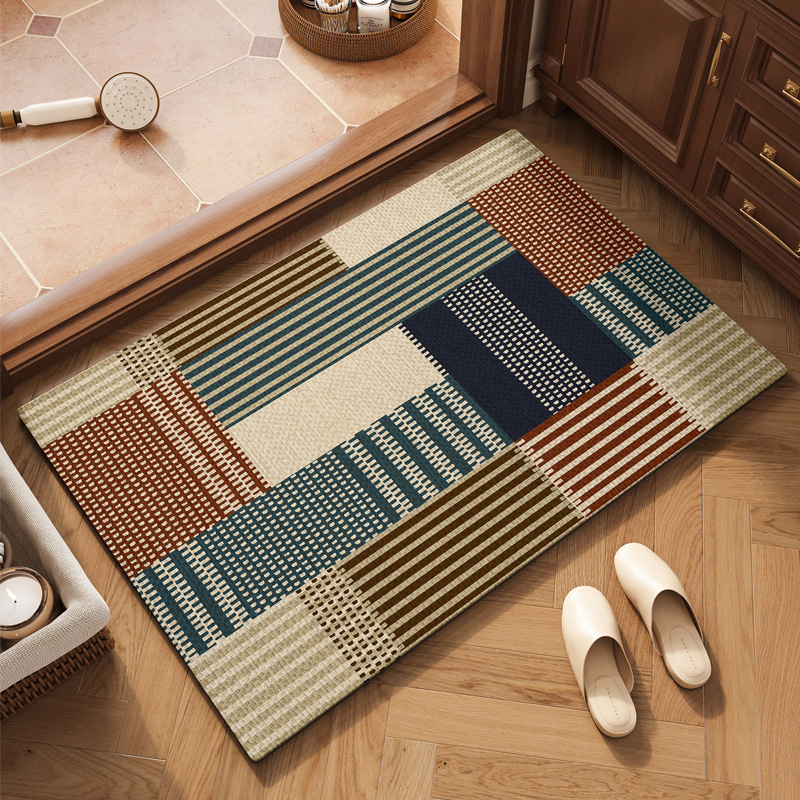 Ethnic Style Bathroom Floor Mat, Bathroom Door Non-Slip Foot Mat, Bathroom Diatom Mud Floor Mat, Drop Shipping Ethnic Style Bathroom Floor Mat, Bathroom Door Non-Slip Foot Mat, Bathroom Diatom Mud Floor Mat, Drop Shipping