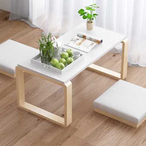 Balcony bow window small table kang table Japanese tea table tatami low table bedroom floor seating tea table windowsill solid wood floor table
