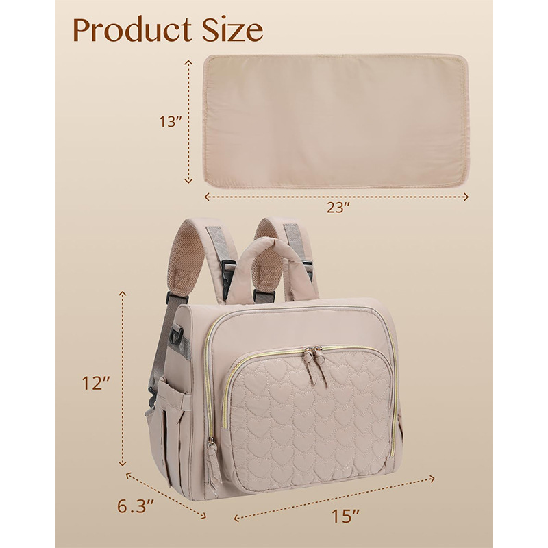 Amazon nuevo bolso de pañales bolso de mano bolso de pañales portátil mochila de aislamiento térmico pañales correa de hombro