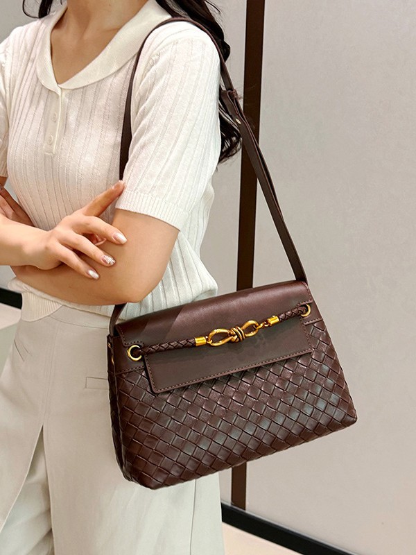 Bolsas de tejido de tendencia transfronteriza mujeres 2026 nuevo nicho ligero de lujo de hombro de mujer bolsas de viaje retro