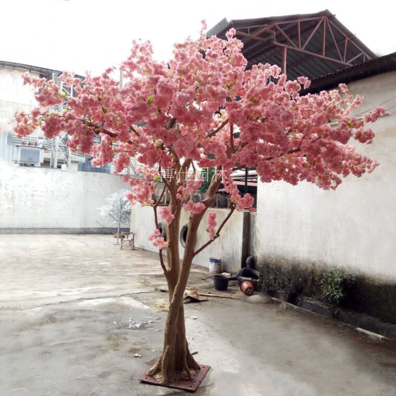 真树杆仿真花树商场酒店落地摆放绿植婚庆装饰樱花树室内桃花树
