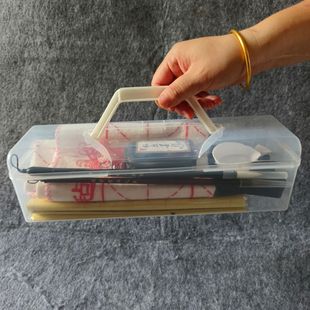 Beginner's Brush Calligraphy Set Portable Four Treasures of Study for Students Getting Started and Practicing Calligraphy Complete Set of Tool Box Pen and Ink Paper