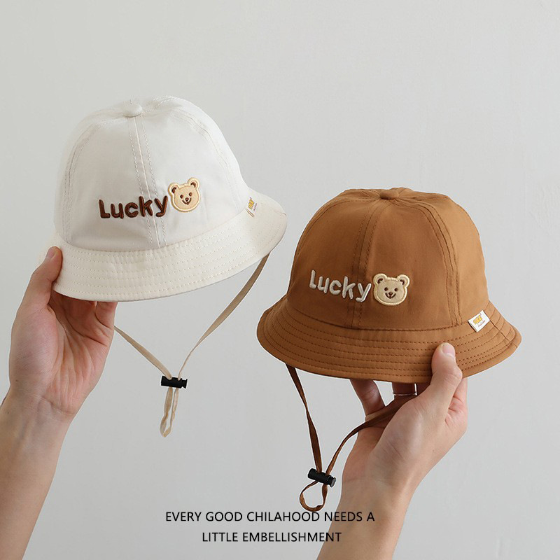Sombrero de bebé primavera y otoño gorro de pescador lindo lindo niñas y niños viajan sombrero solar universal de verano