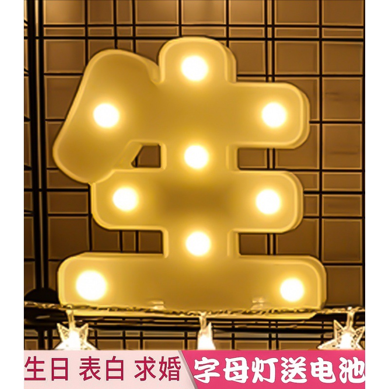 Feliz cumpleaños luz LED inglés Digital Color luz luminosa confesión romántica escena apoyos diseño carta luz al por mayor