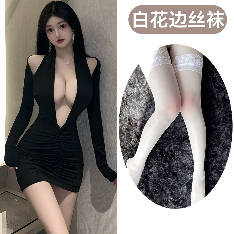 Sexy underwear with backless long-sleeve