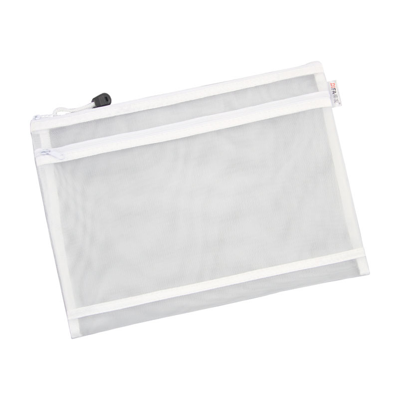 A4 bolsa de archivo engrosada bolsa de cremallera bolsa de malla de nylon bolsa de malla translúcida prueba de material de papel bolsa de almacenamiento A6 pequeña caja de lápices