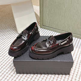 2026春季新品韩系圆头小皮鞋小众百搭通勤单鞋日常一脚蹬乐福鞋潮