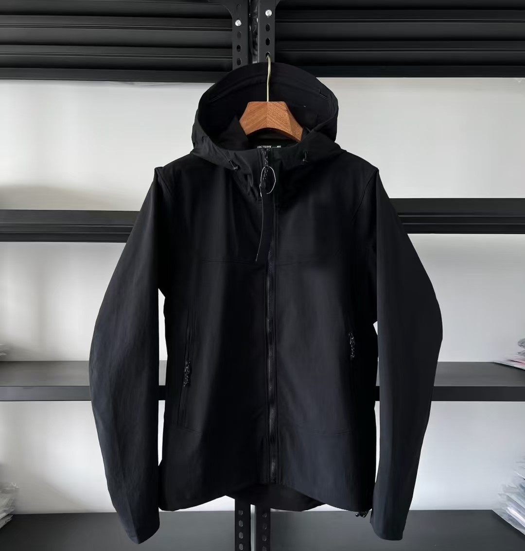 Bird 's New Gamma Hooded Wind Caps Hombres y Hombres Chaquetas Logo Soft Shell