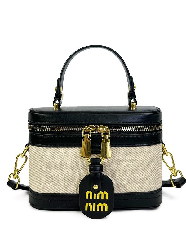 Caja de mano retro bolso cuadrado para mujeres 2025 comercio exterior transfronterizo nueva moda de color contrastante empalme mochila de hombro