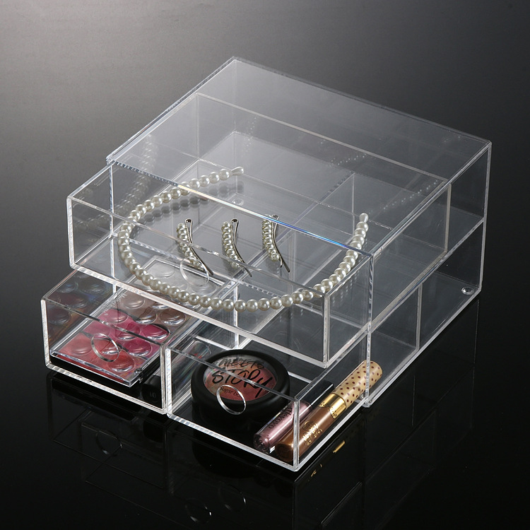 透明亚克力化妆品收纳盒柜台展柜