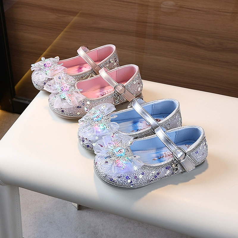 Spring children's cartoon cute footwear with bow for princess, trend of season, wholesale