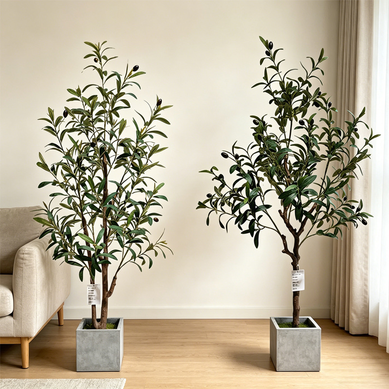 Planta Artificial en Maceta 1.2 m de Plástico y Tela para Decoración de Interiores