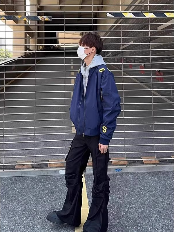 cleanfit刺绣飞行员夹克男款美式潮牌高级感fykshop廓形外套秋冬|undefined