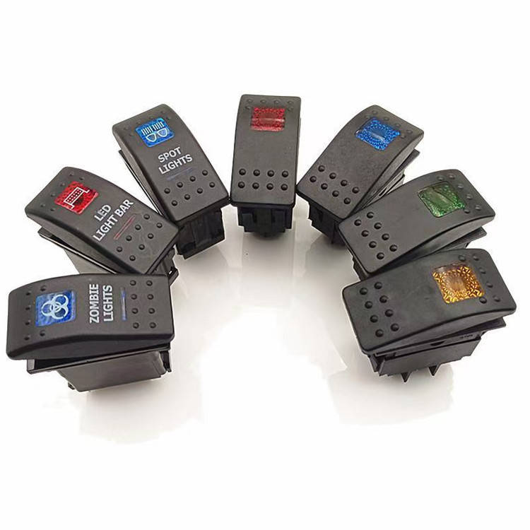 供应12/24VLED汽车开关船型拨动/按钮开关 游艇房车改装开关