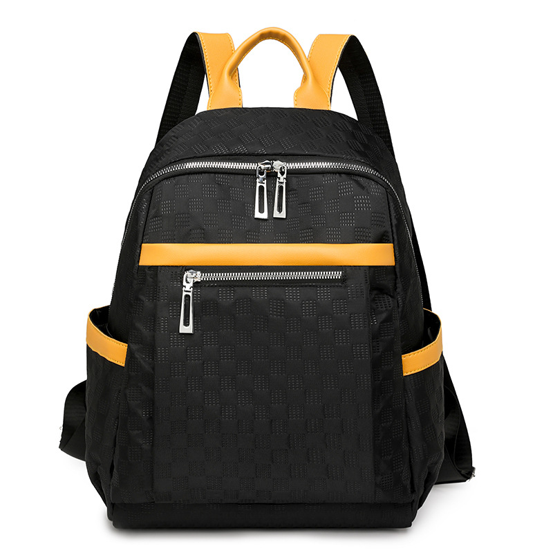 2024 otoño nuevas señoras mochila de nailon moda todo-fósforo viajes al aire libre contraste color mochila de gran capacidad al por mayor