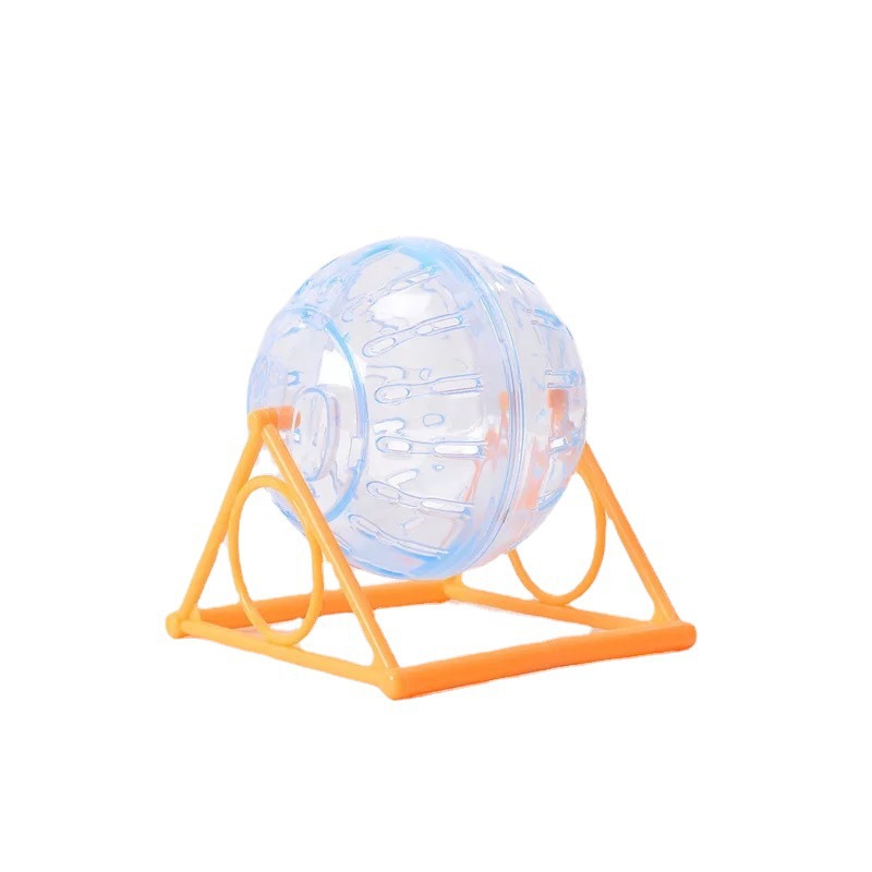Juguetes de hámster bola de ratón oro oso de cristal bola rodante rodante bola rodante 14cm con soporte