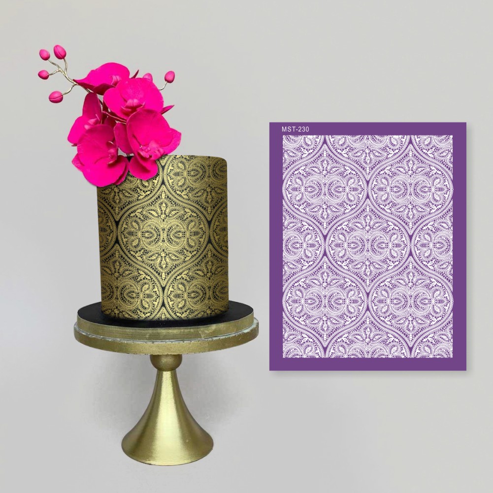 Cruz-frontera diamante Rosa mariposa flor patrón de tela molde fondant cake hornear borde spray molde malla plantilla