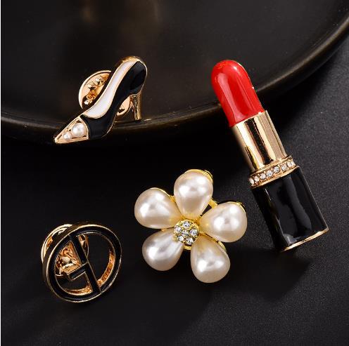 Elegant Pin Mouth Lips Flower Alloy Zircon Women's Silk Scarf Scarf Ring Corsage display picture 15