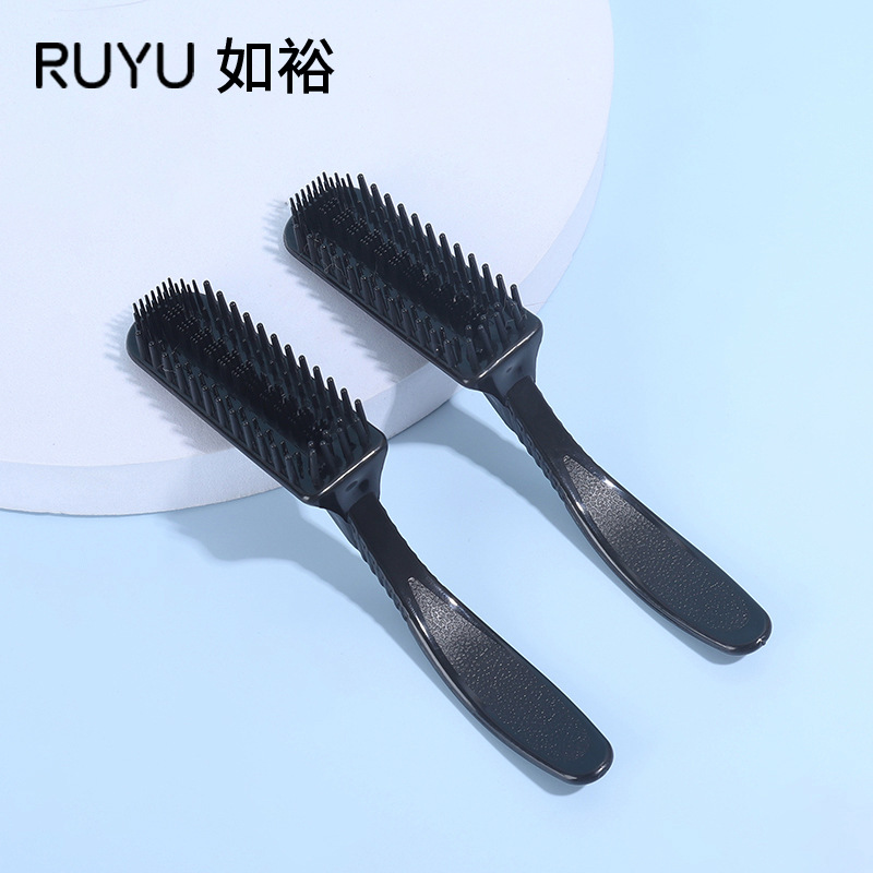 厂家批发理发店用黑色塑料染发梳 便携美发烫染工具挑染焗油梳子