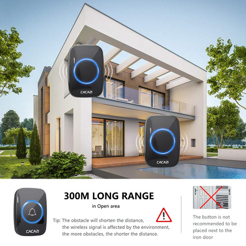 Home villa door wireless doorbell electronic remote control button remote control doorbell pager CACAZI