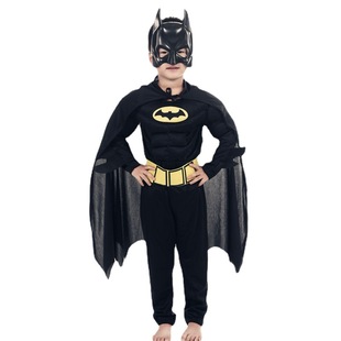 Halloween Vampire Black Bat Muscle Costume Children Masquerade cosplay Performance Costume Foreign Trade