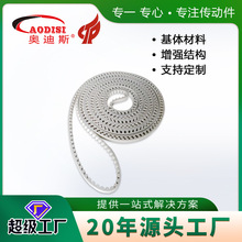 实力厂家AODISI聚氨酯同步带白色开口同步带传动工业皮带配件