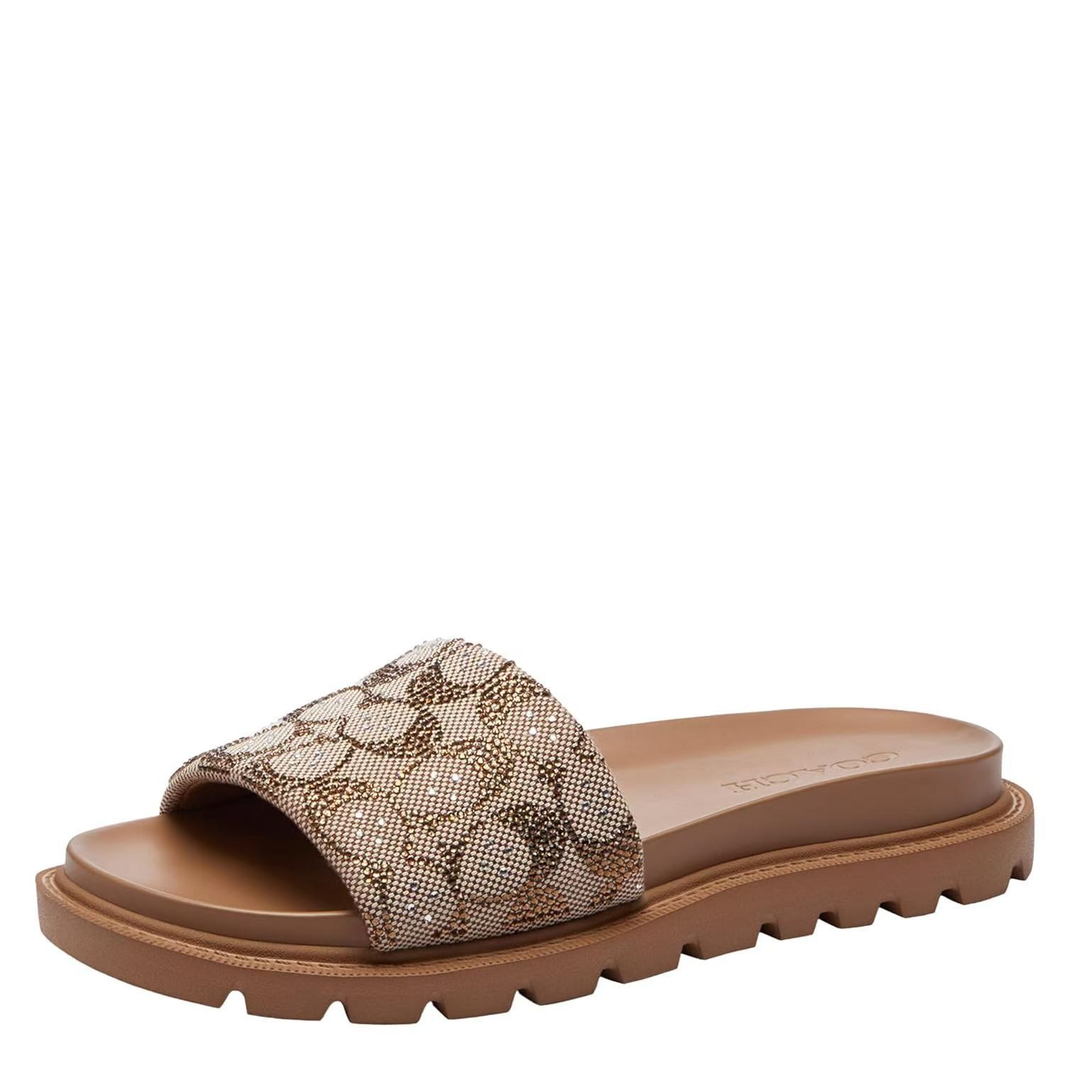 Transfronterizos para zapatillas de verano con cabeza cuadrada de diamantes para mujeres, zapatillas casuales de playa, zapatillas de mujer