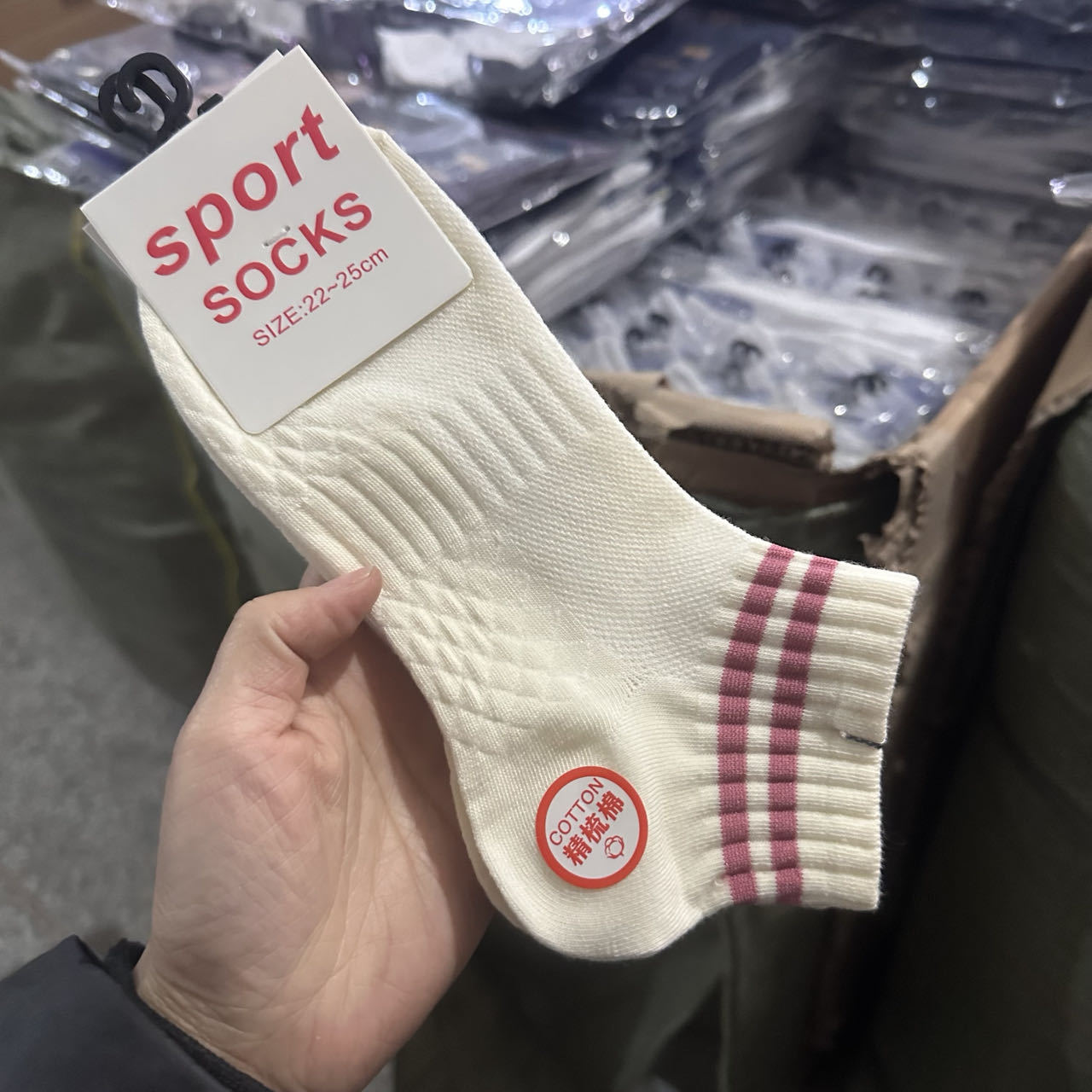 Se puede empaquetar de forma independiente 2025 primavera nuevos calcetines calcetines de mujer calcetines a rayas coreanos calcetines cortos de algodón para niños y niñas