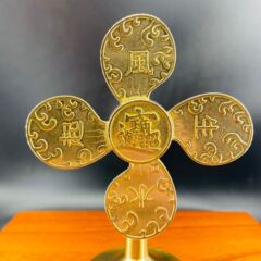 Brass windmill ornaments to attract wealth and wealth, small fan, good luck gifts, craft gifts