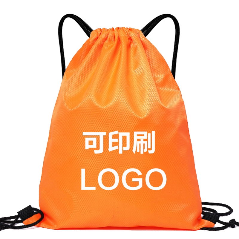 Sports waterproof backpack, drawstring, oxford cloth