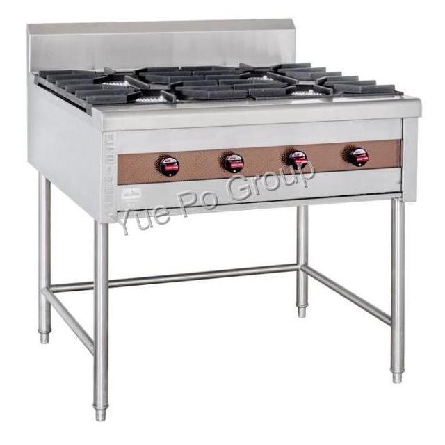 富利天然气四头单圈平头炉(安全掣)