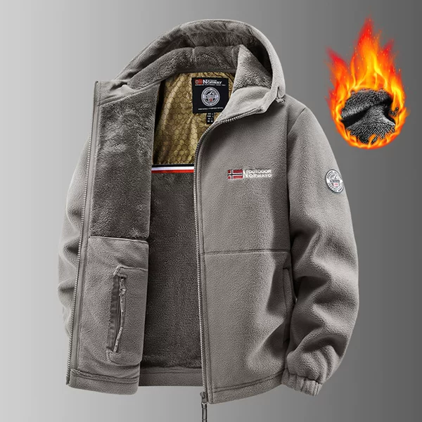 Cross-Border Wholesale Winter Large Size Middle-Aged and Elderly Men's Jackets Youth Fleece Sports Couple Models Norwegian Warm