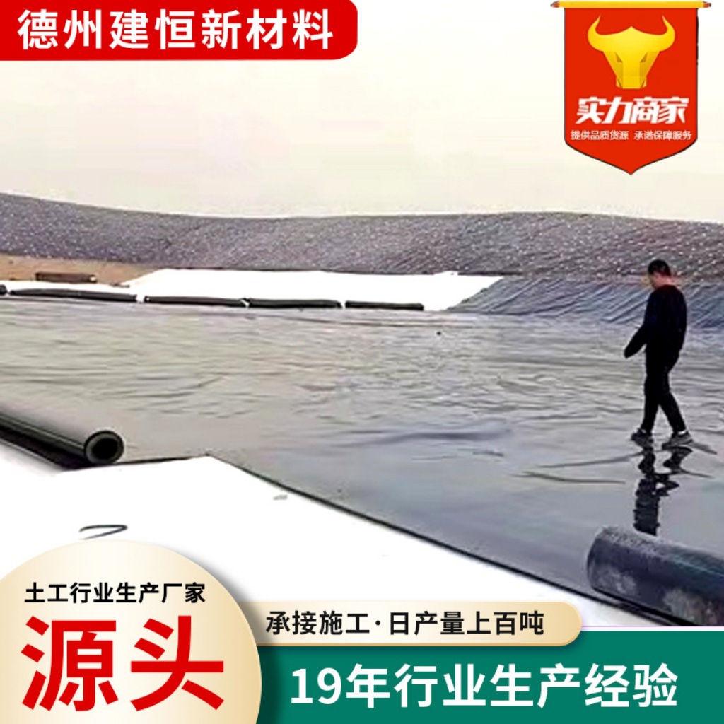 沼气池1.5mm土工膜沼液池氧化塘防渗膜耐酸碱hdpe防渗土工膜