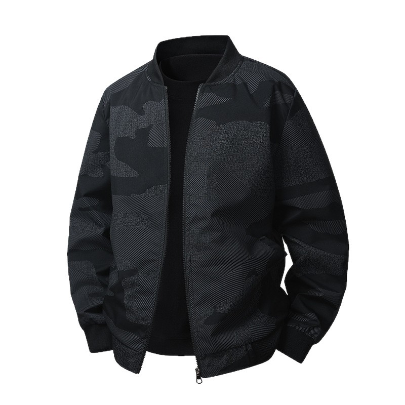 5XL - 8X transfronterizo chaqueta de tamaño grande engordado estilo retro americano chaqueta de piloto marca de moda primavera y otoño