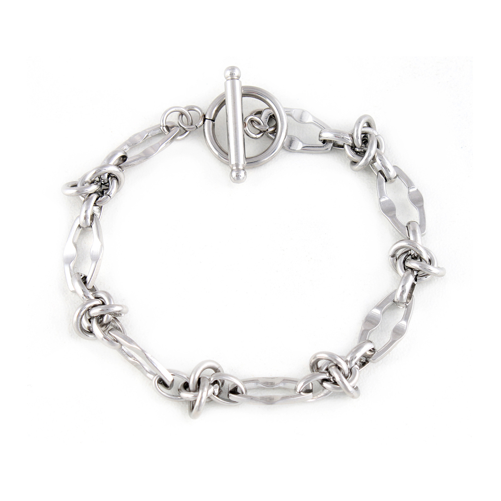 INS Style Solid Color Stainless Steel Bracelets 1 Piece