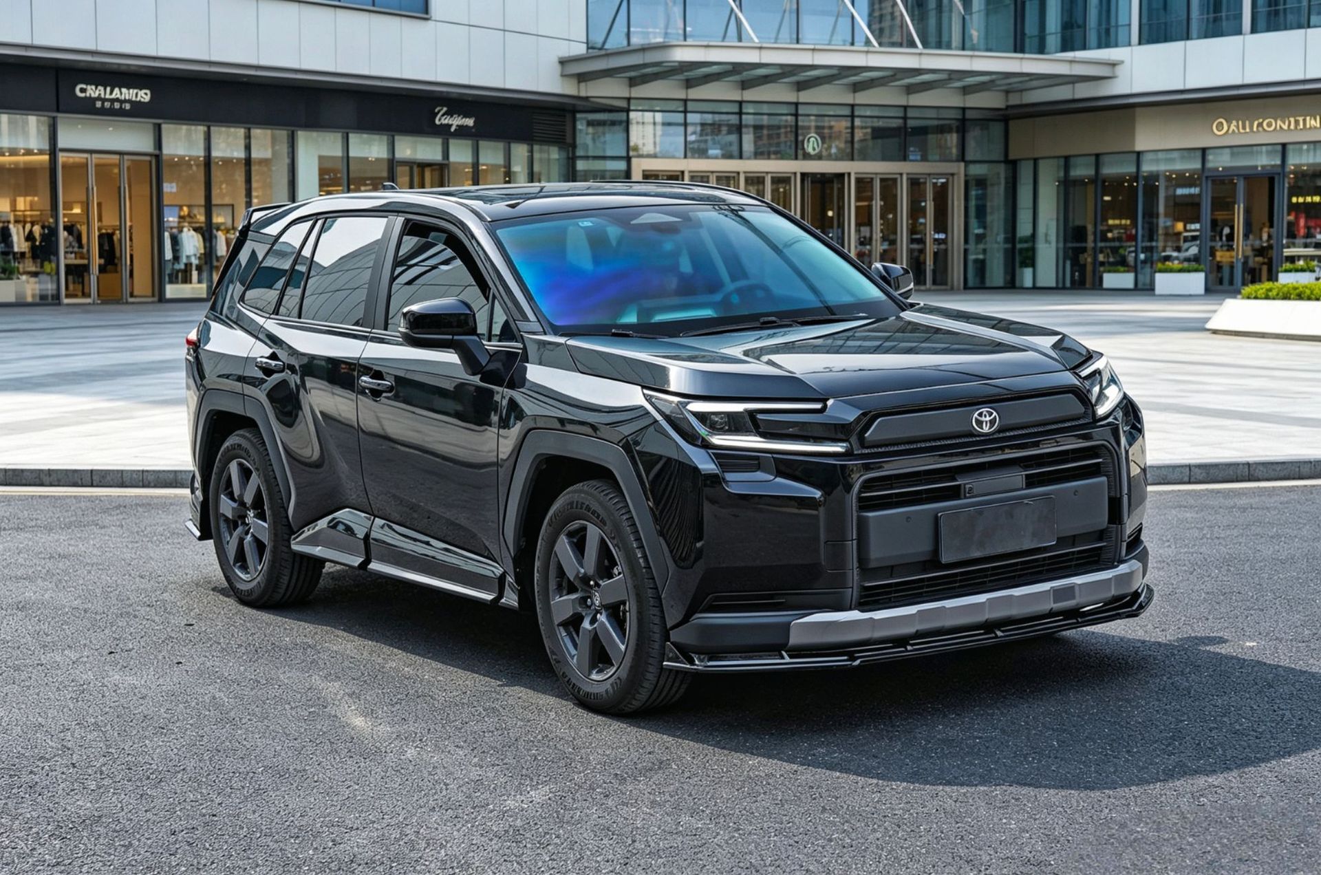 Suitable for 26 Models of Rav4, Rongfang, and Wildlander Modified Front Spoiler, Side Skirts, Rear Bumper, Roof Wing, Rear Diffuser, and Louvered Spoiler