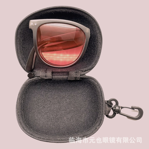 Hanging buckle foldable glasses box storage bag new black zipper buckle sunglasses sunglasses reading glasses box
