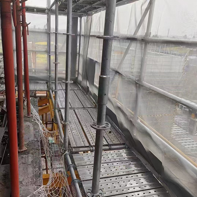 广东佛山钢跳板盘扣钢踏板建筑工地镀锌带钩钢跳板脚手架配件定制