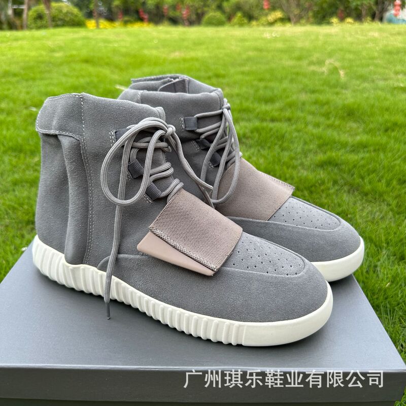 2022 Autumn/Winter Fleece-Lined Warm Coconut 750 High-Top Shoes European and American Genuine Leather Large Size Sports Couple Trendy Shoes for Men with Height Increase