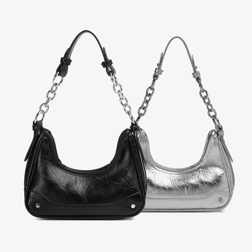 Women's Underarm Bag Summer 2024 New Arrival Trendy High-End Unique Chain Fashion Commuter Croissant Bag