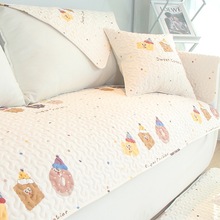 北欧全棉沙发垫简约现代卡通防滑客厅组合沙发套罩巾四季通用定