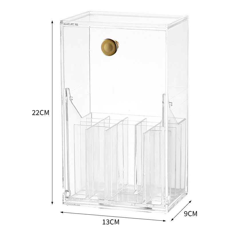 Organizador de escritorio para cosméticos estante para lápiz labial caja grande a prueba de polvo para brochas y maquillaje